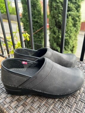 Sanita Black Slip-On Clogs for Women